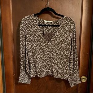 Abercrombie brown floral top